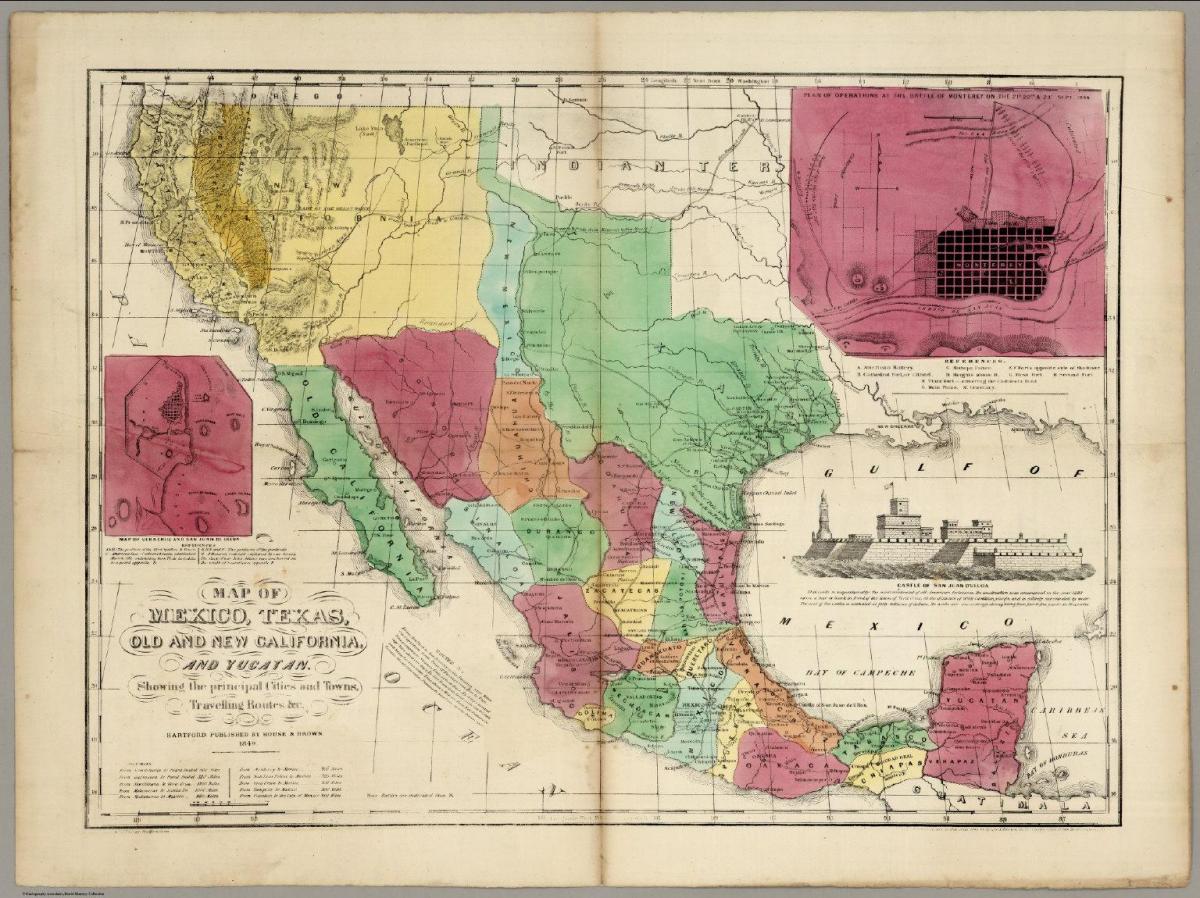 Le mexique carte ancienne