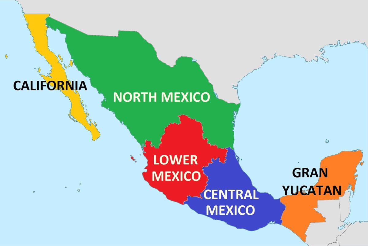 états-unis Mexique carte