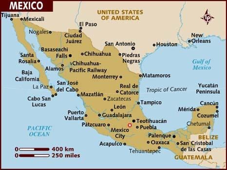 carte du Mexique