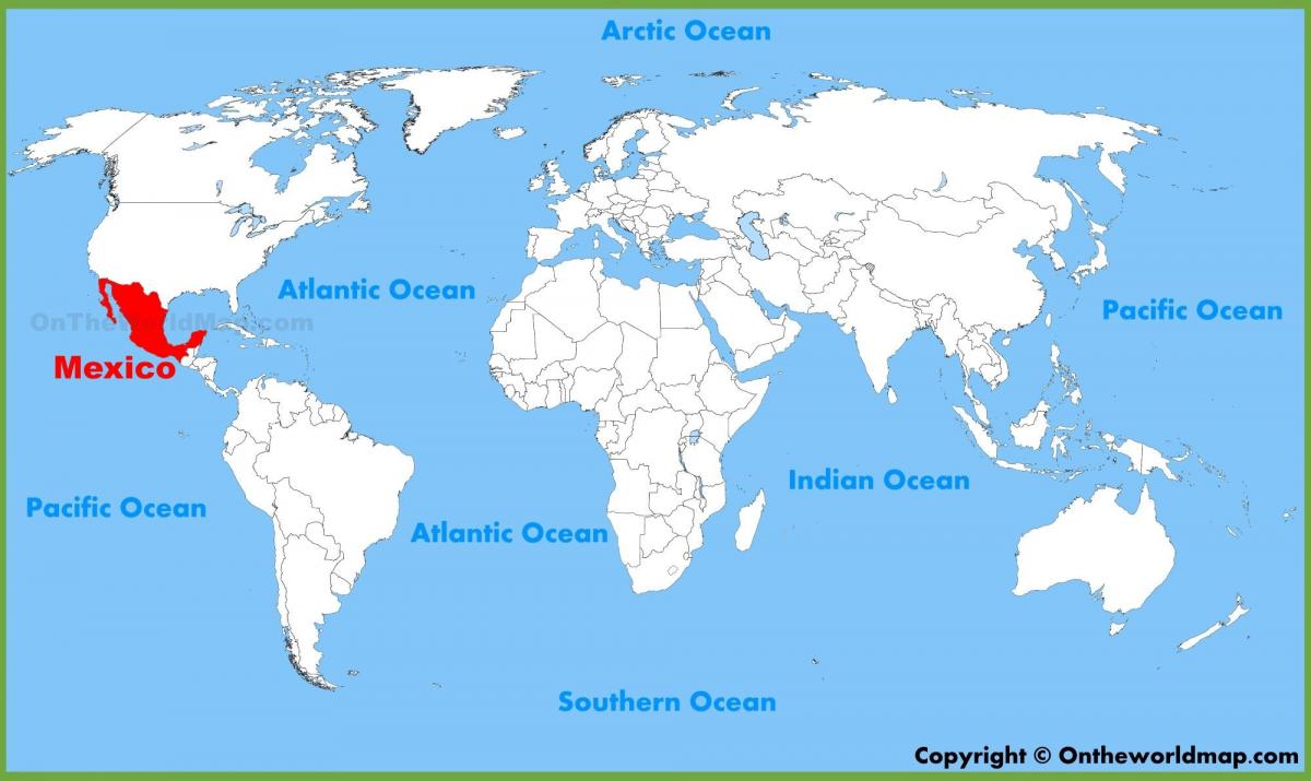 Le mexique dans la carte du monde