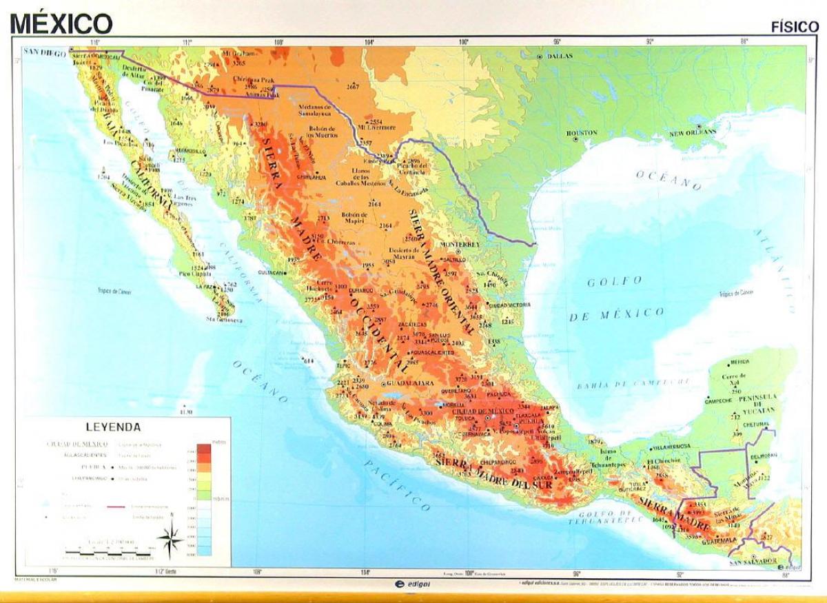 carte géographique du Mexique