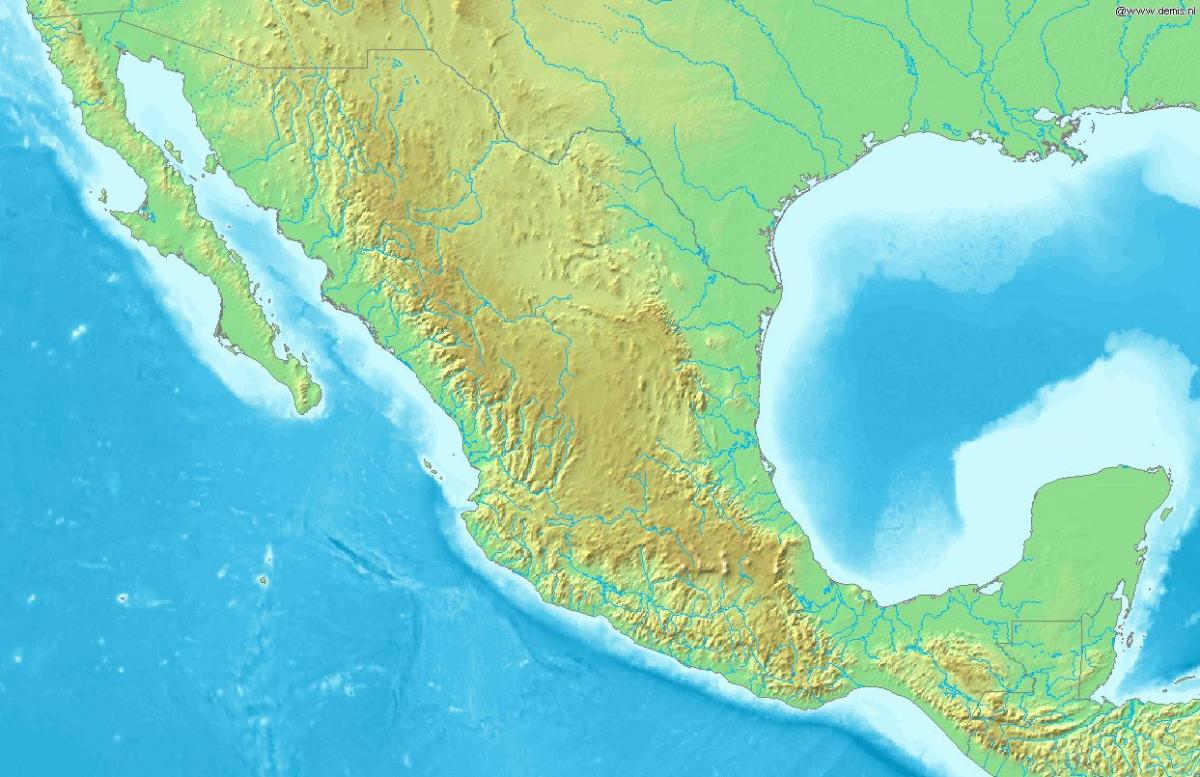carte du Mexique terrain