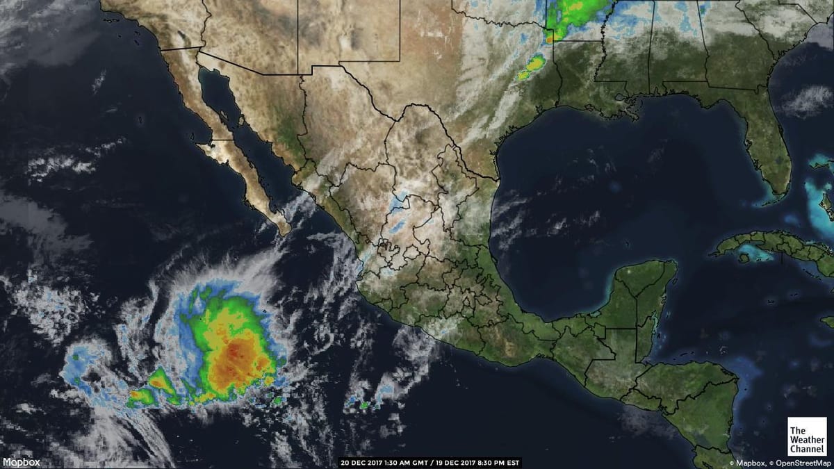satellite weather map Mexique