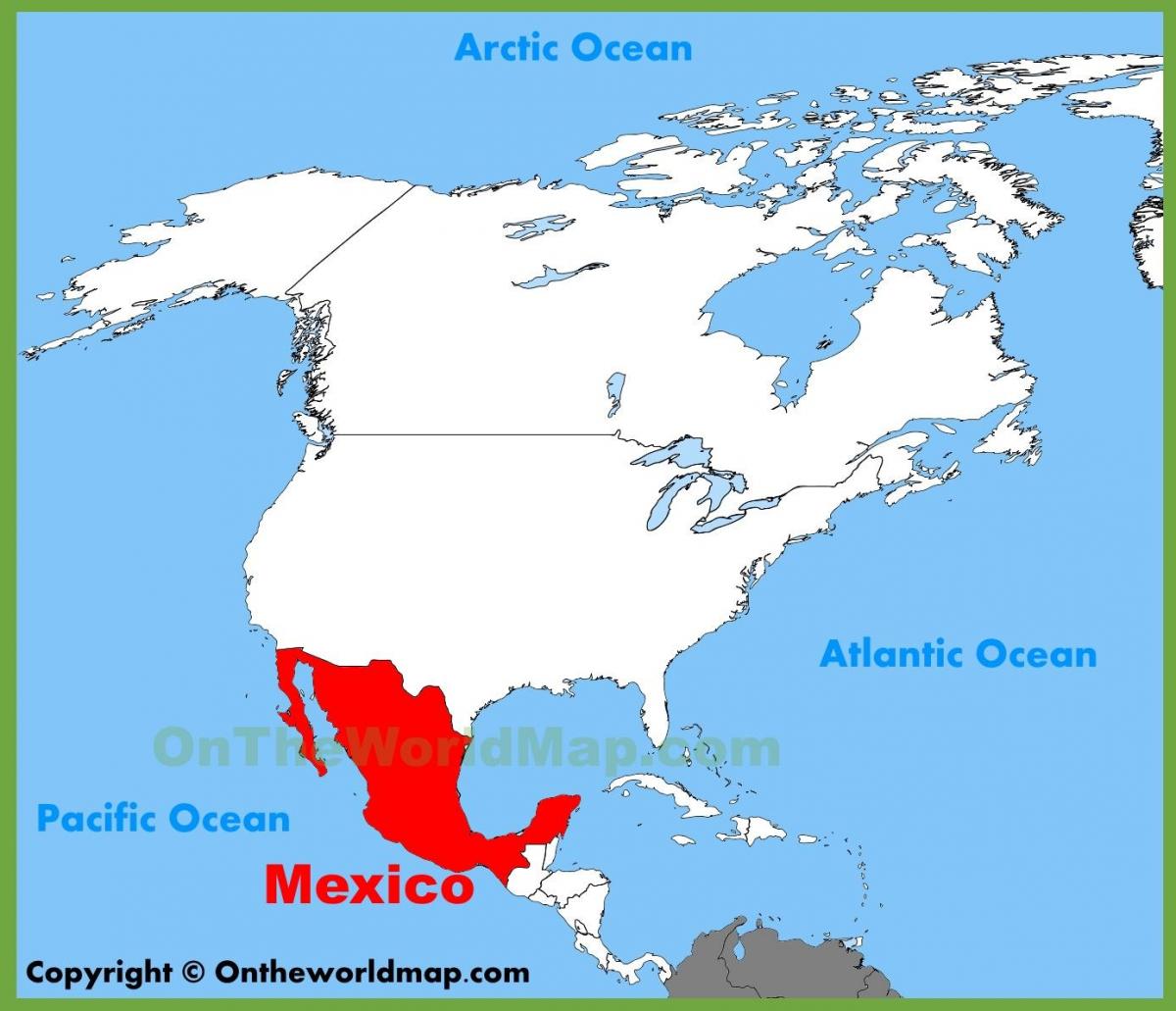 Le mexique sur la carte