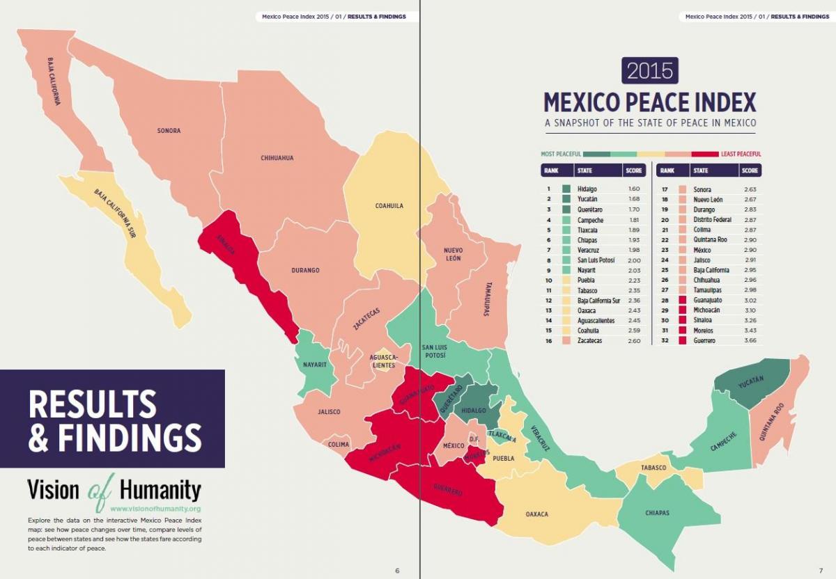 la violence au Mexique carte