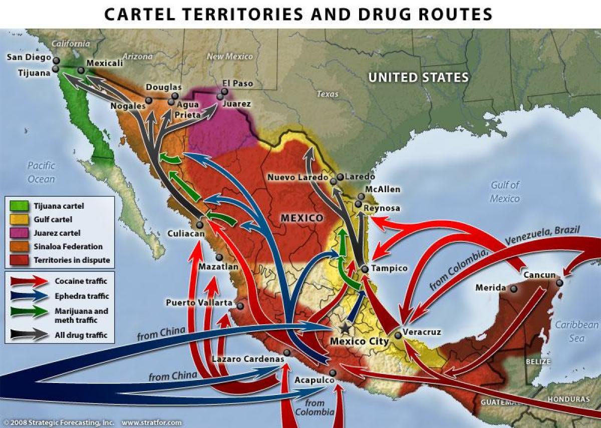 de la drogue mexicains carte de guerre