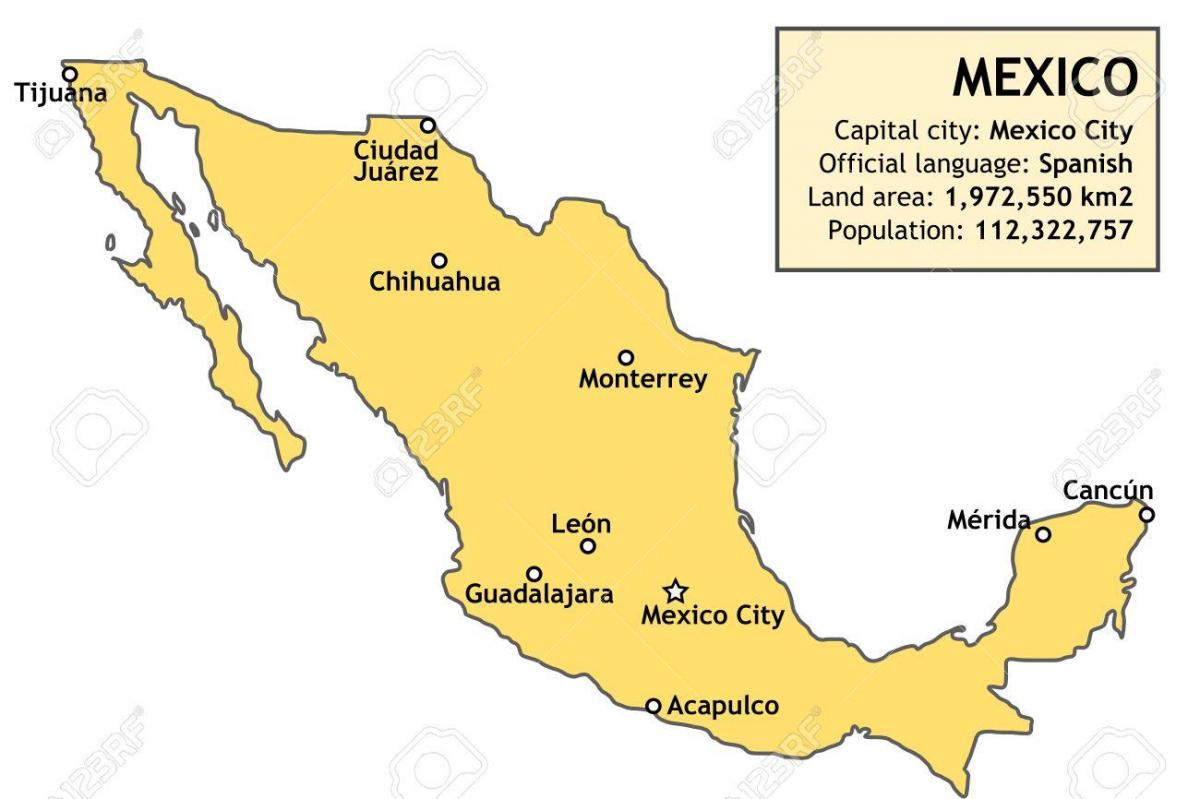 Mexique, pays la carte