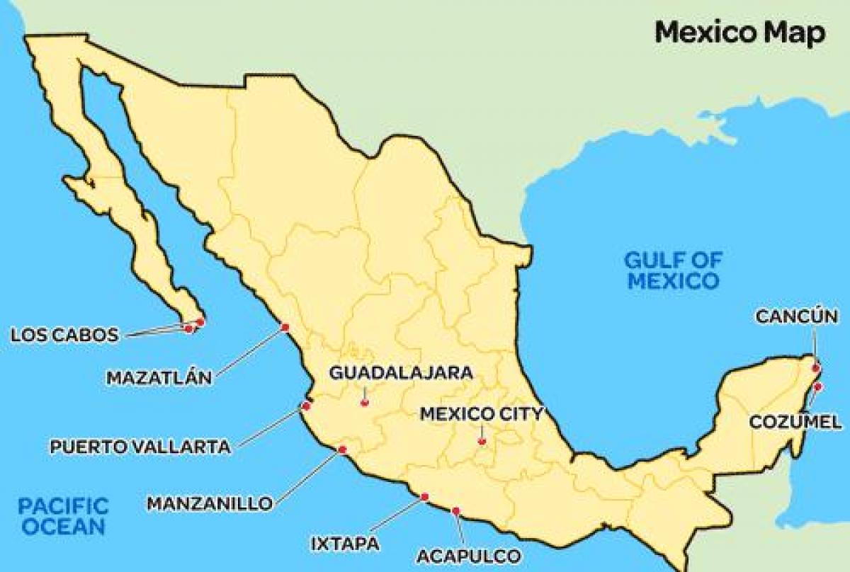 simple carte du Mexique