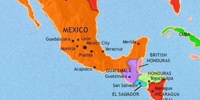 Le mexique carte de l'amérique du