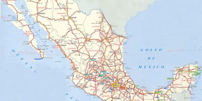 Carte du Mexique conduite