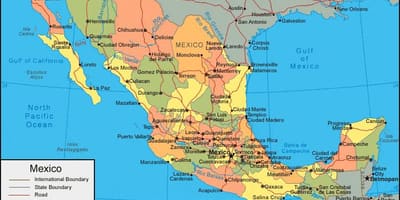 L'ouest de Mexico carte