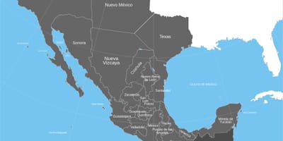 Ancien territoire mexicain carte