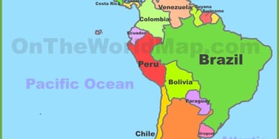 Carte du Mexique amérique du sud