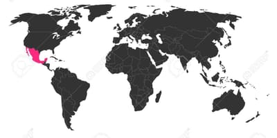 Le mexique sur la carte du monde