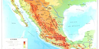Carte géographique du Mexique