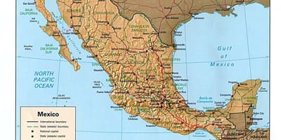 Le mexique d'origine de la carte