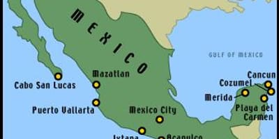 Carte des hôtels du mexique
