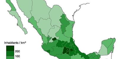 La densité de la Population de la carte du Mexique