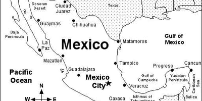 Carte du Mexique écoles