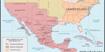 Le mexique en 1821 carte