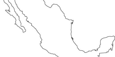 Le mexique carte de contour