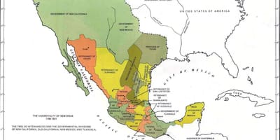 Le mexique carte de l'histoire