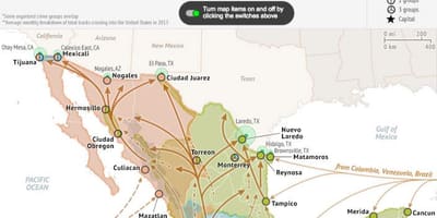 Au mexique, le taux de criminalité de la carte