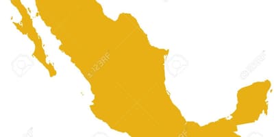 Carte du Mexique silhouette