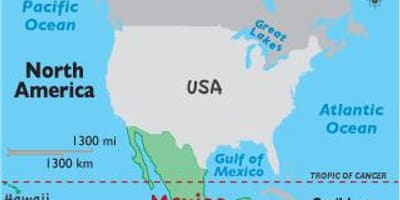 Le mexique dans la carte du monde