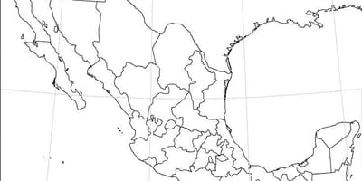 Le mexique carte vierge