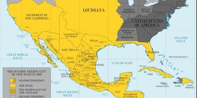 Carte du Mexique 1800