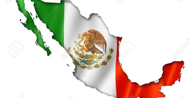 Carte de drapeau Mexique