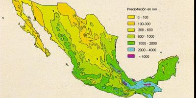 Carte météo pour le Mexique