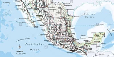 Carte du Mexique océan