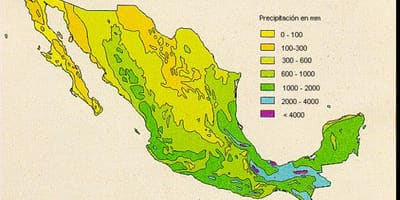 Carte du Mexique précipitations