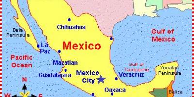 Une carte du Mexique