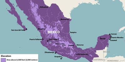Carte du Mexique zika