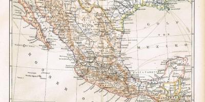 Le mexique vieille carte