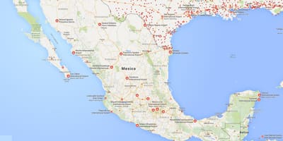 Aéroports de Mexique carte