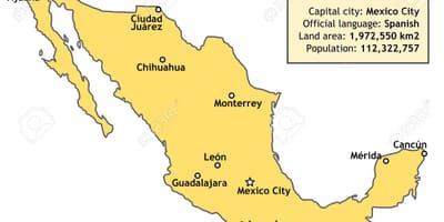 Mexique, pays la carte