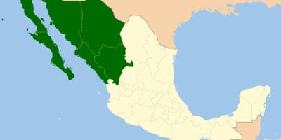 Carte du nord-ouest du Mexique