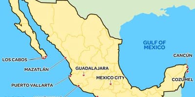 Simple carte du Mexique